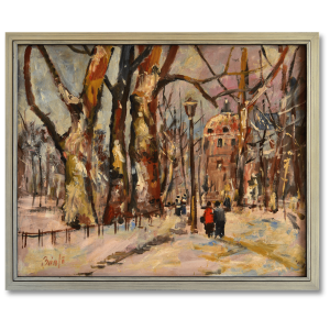 Bánfi József (1936-): Monceau Park, Párizs télen